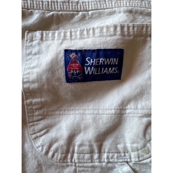 Dickies x Sherwin Williams 34x32 White Painted Painters Carpenter Workwear Pant - Picture 7 of 12